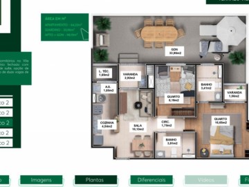 Apartamento Trreo com Garden (64,23 + 33,96 = 98,19 metros)